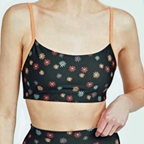 SPLITS59 Other - Splits59 Maya Techflex Seamless Sports Bra Black Floral Size XS